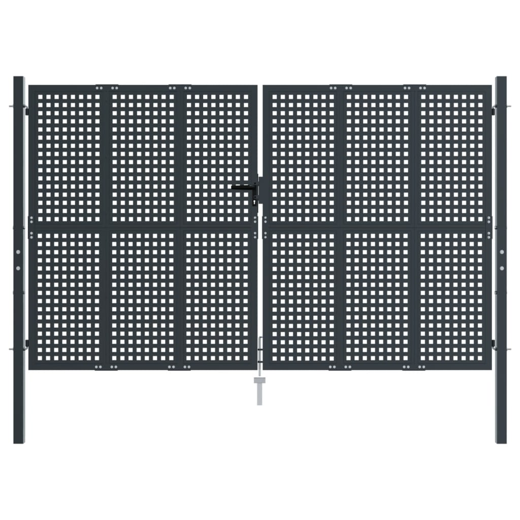 Gartentor Anthrazit 300x175 cm Stahl