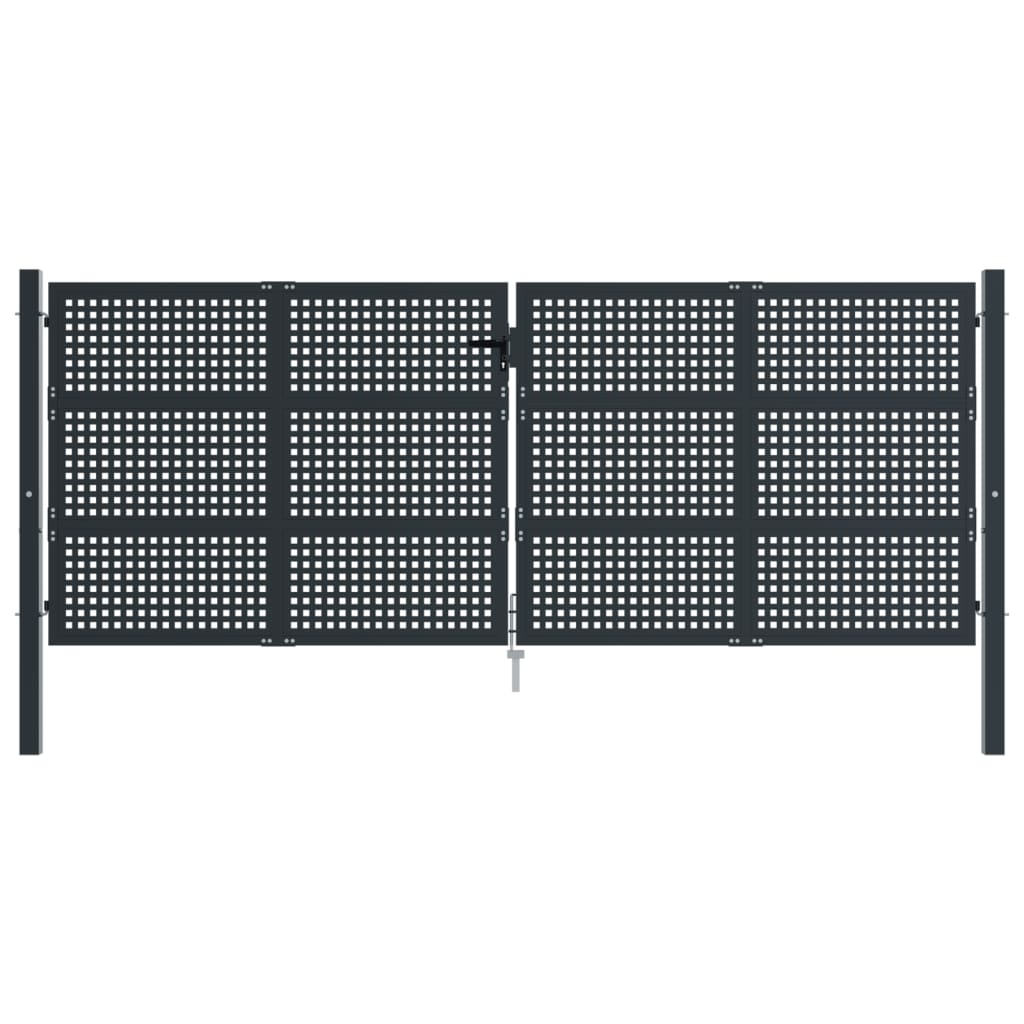 Gartentor Anthrazit 400x150 cm Stahl