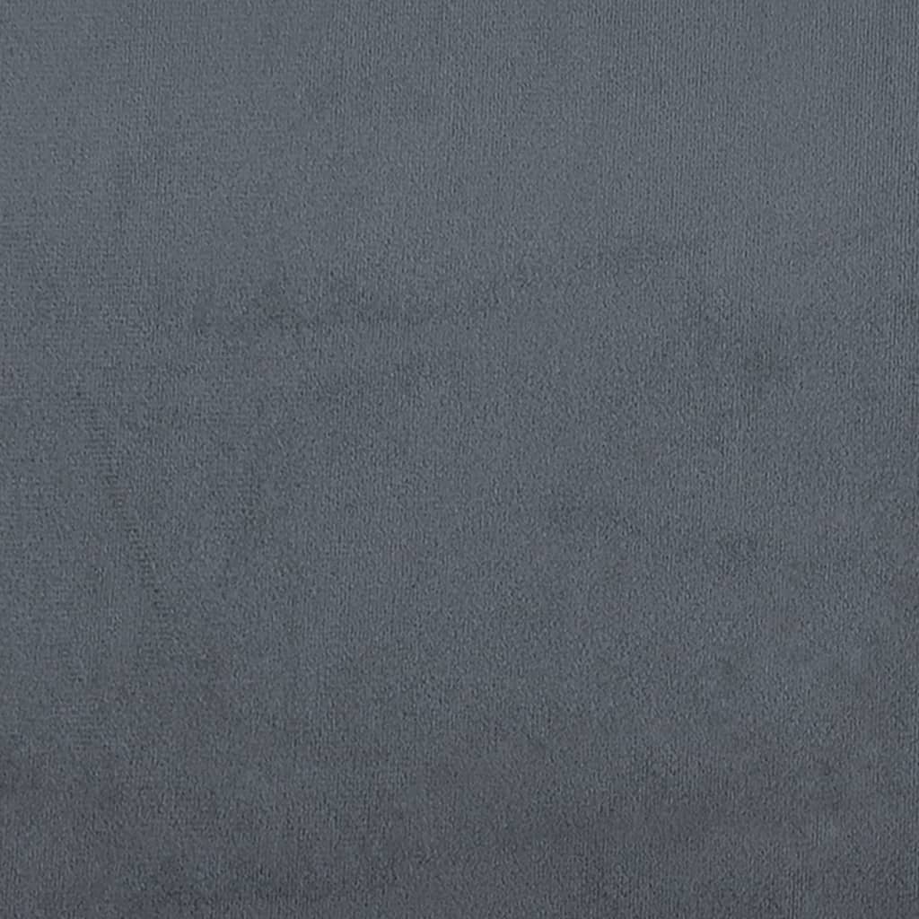 Chaise longue dark grey velvet