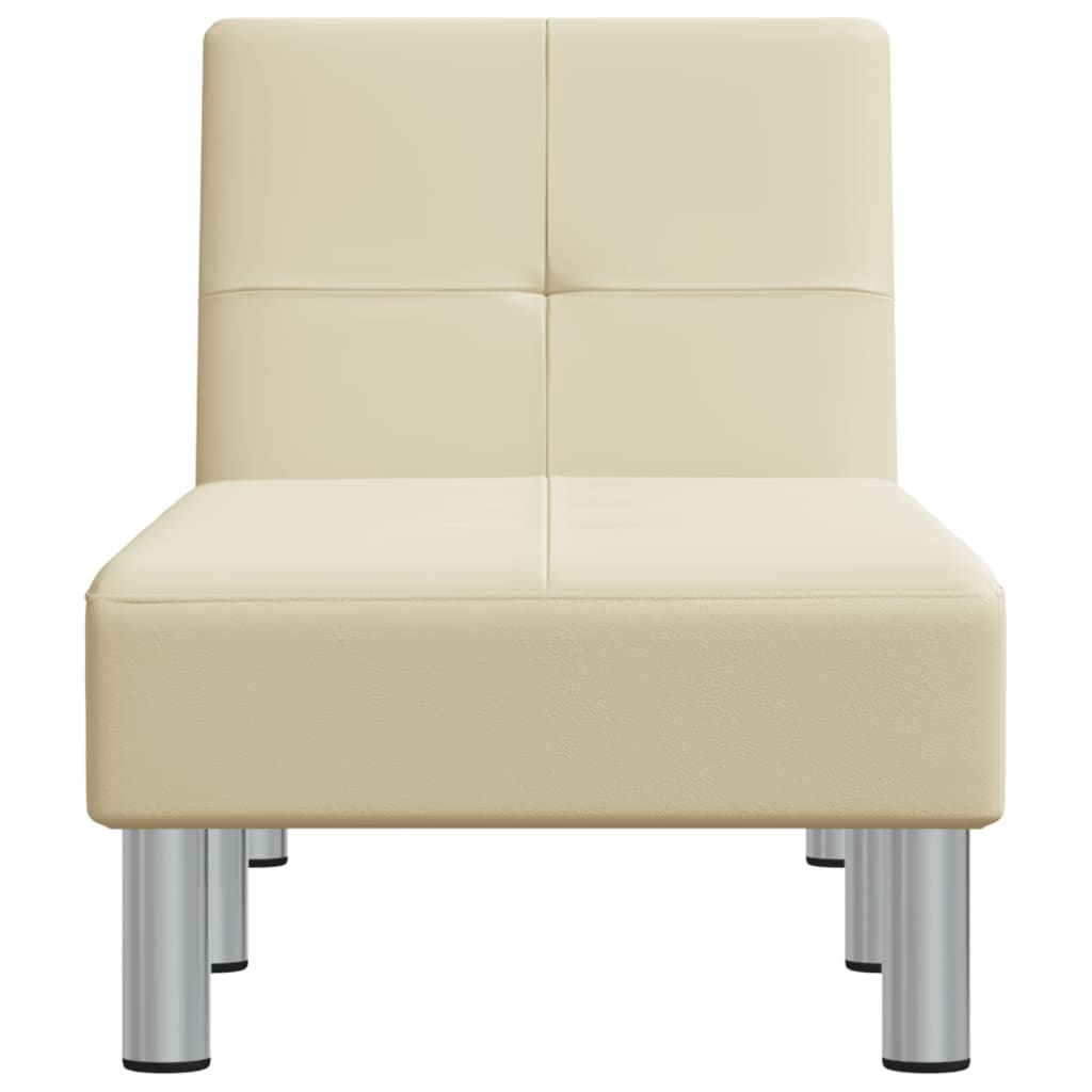Chaiselongue Creme Kunstleder