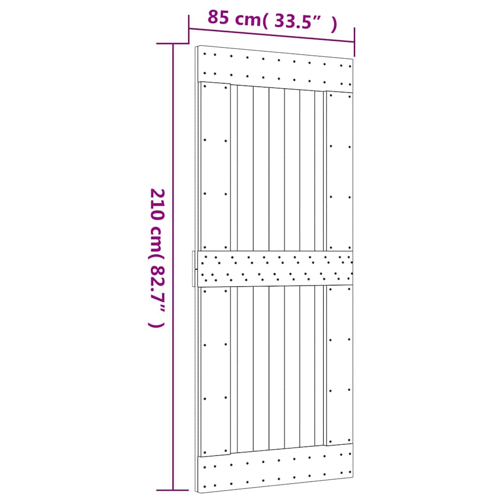Door NARVIK 85x210 cm solid pine wood