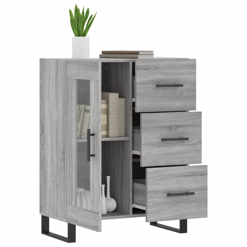 Sideboard Grau Sonoma 69,5x34x90 cm Holzwerkstoff