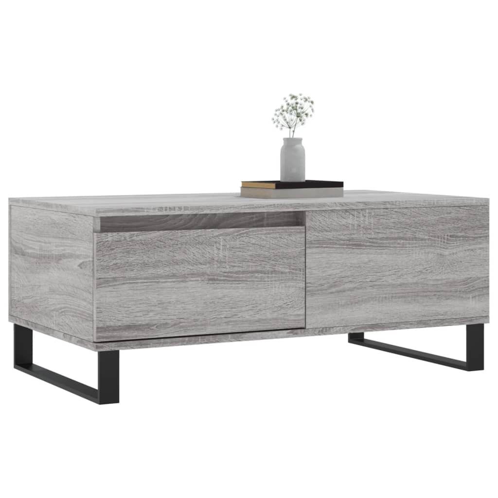 Couchtisch Grau Sonoma 90x50x36,5 cm Holzwerkstoff