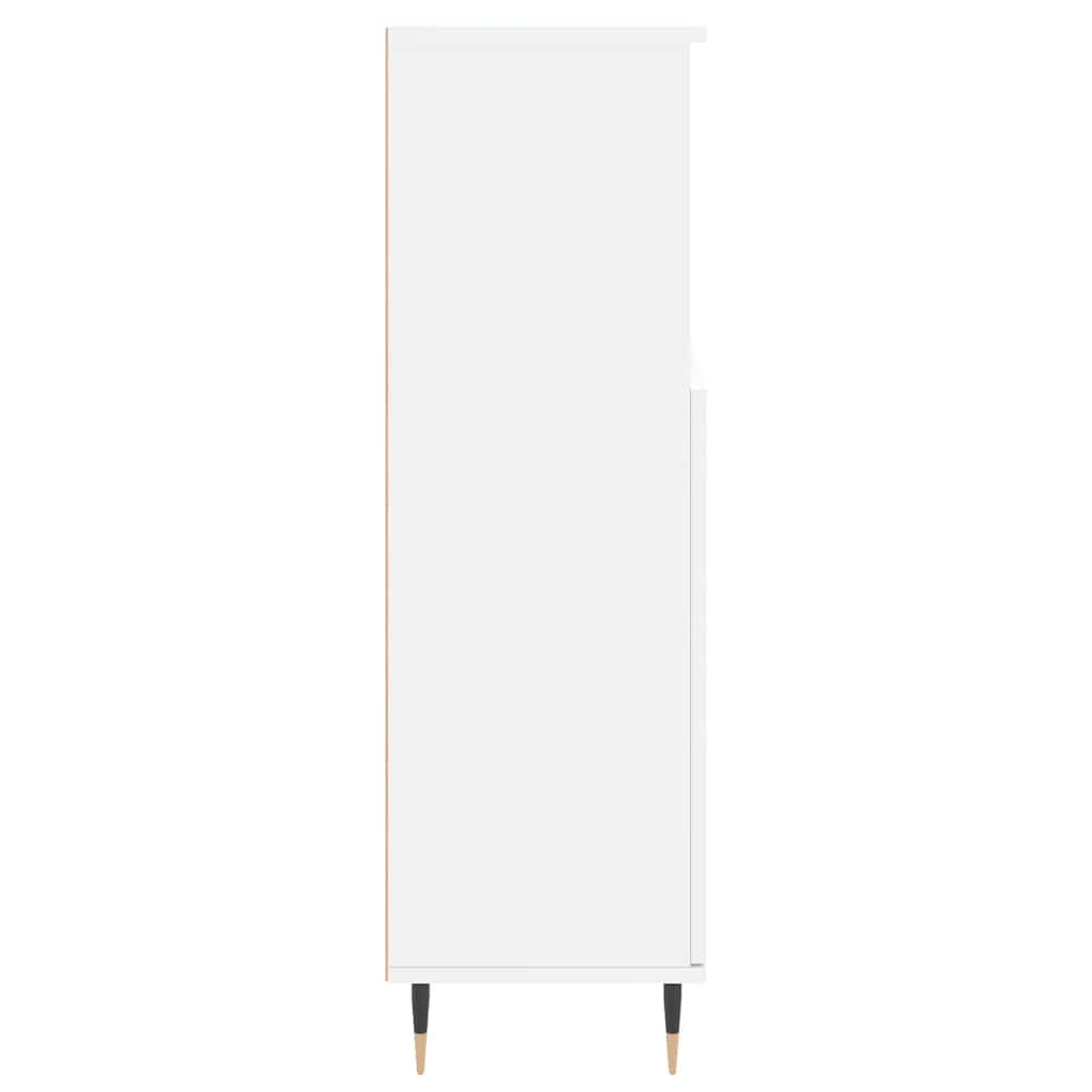 Bathroom Cabinet White 30x30x100 cm Wood Material