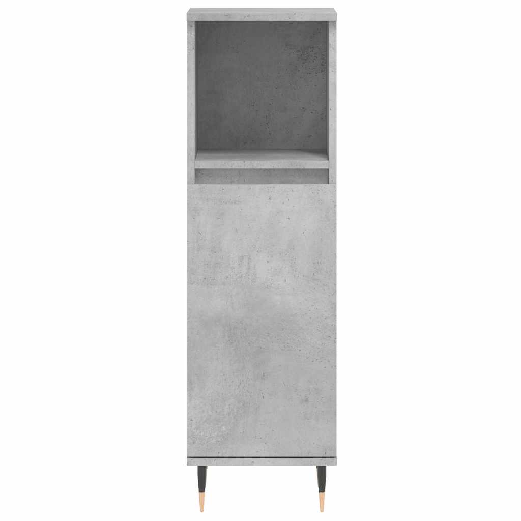 Bathroom cabinet concrete gray 30x30x100 cm made of wood