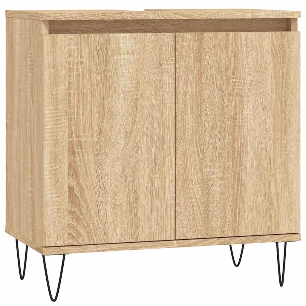 Bathroom Cabinet Sonoma Oak 58x33x60 cm Wood Material