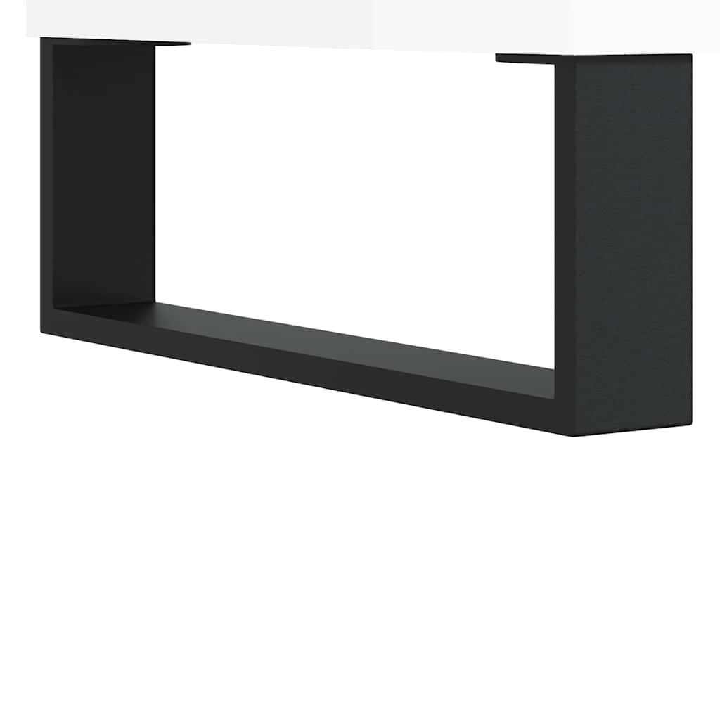 Bathroom Cabinet High Gloss White 58x33x60 cm Wood Material