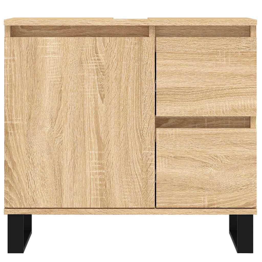 Bathroom cabinet gray Sonoma 65x33x60 cm made of wood
