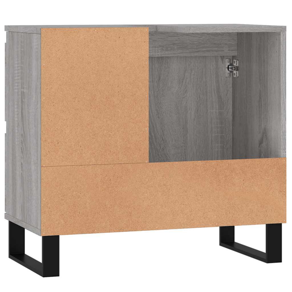 Bathroom cabinet gray Sonoma 65x33x60 cm made of wood
