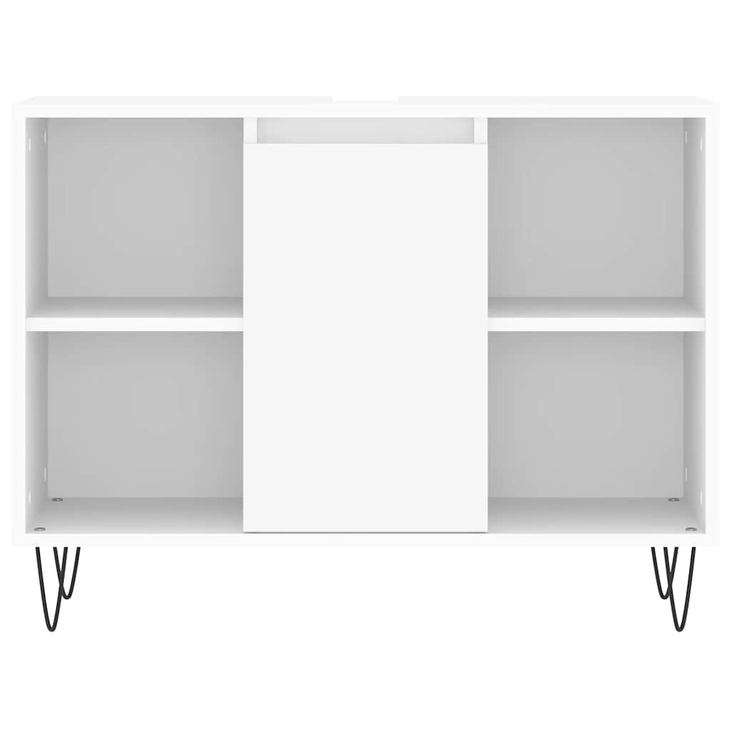 Badschrank Weiß 80x33x60 cm Holzwerkstoff