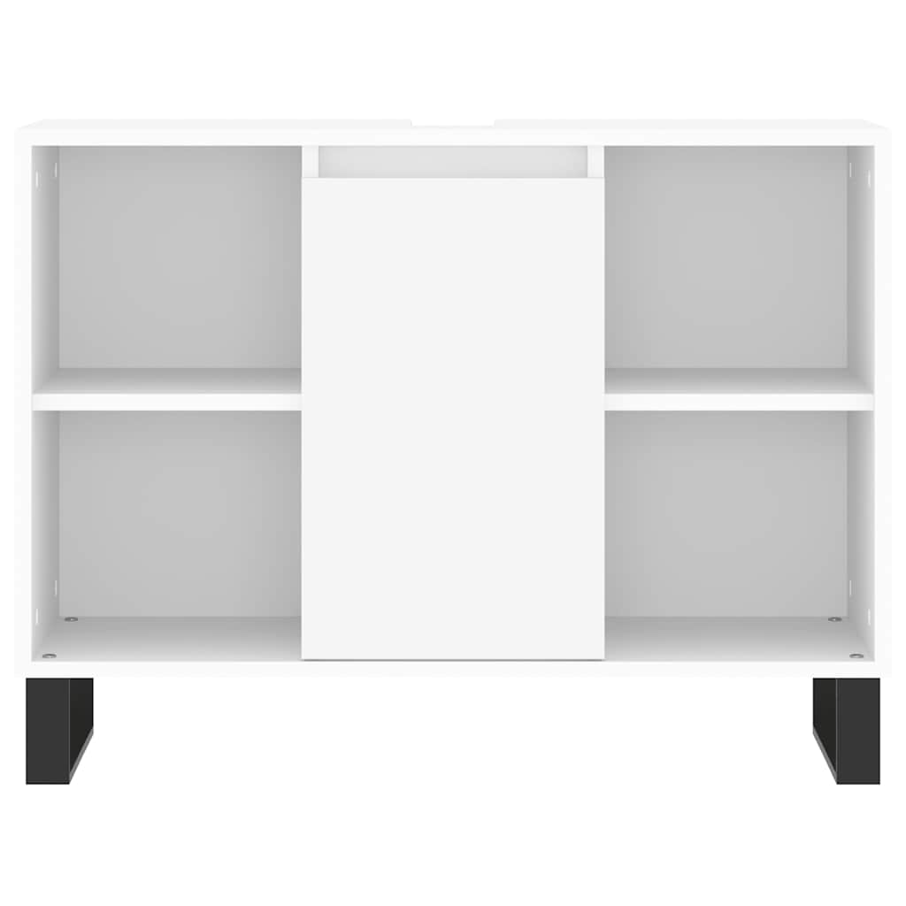 Badschrank Weiß 80x33x60 cm Holzwerkstoff