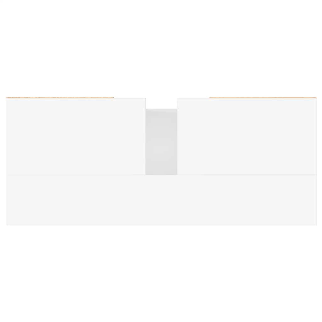 Badschrank Weiß 80x33x60 cm Holzwerkstoff