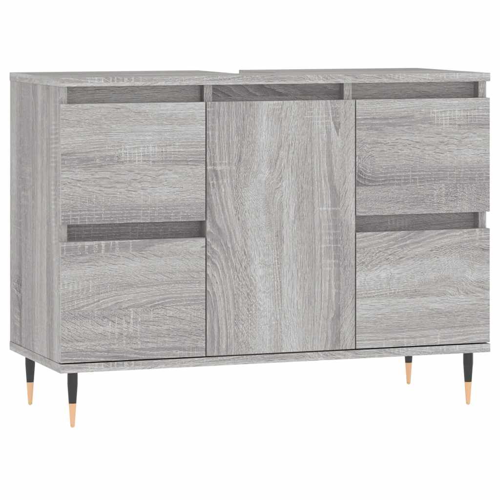 Gray Sonoma bathroom cabinet 80x33x60 cm made of wood