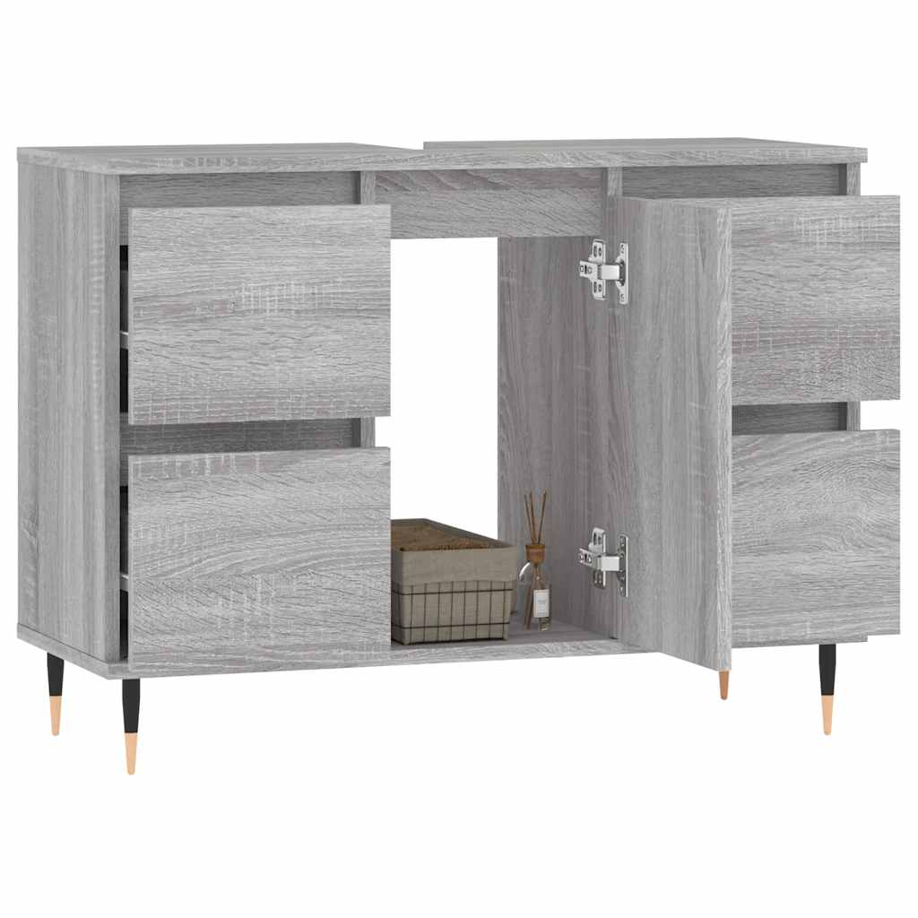 Gray Sonoma bathroom cabinet 80x33x60 cm made of wood