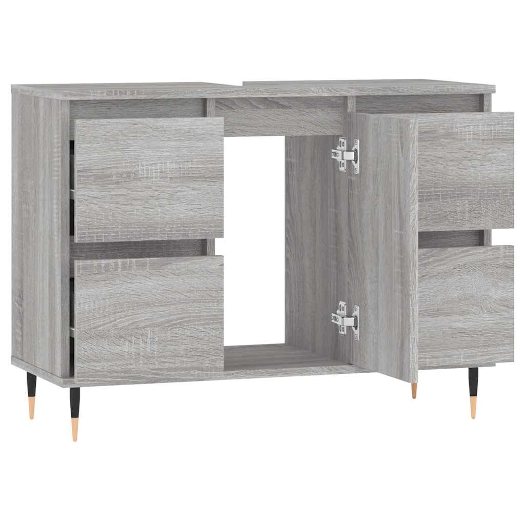 Gray Sonoma bathroom cabinet 80x33x60 cm made of wood