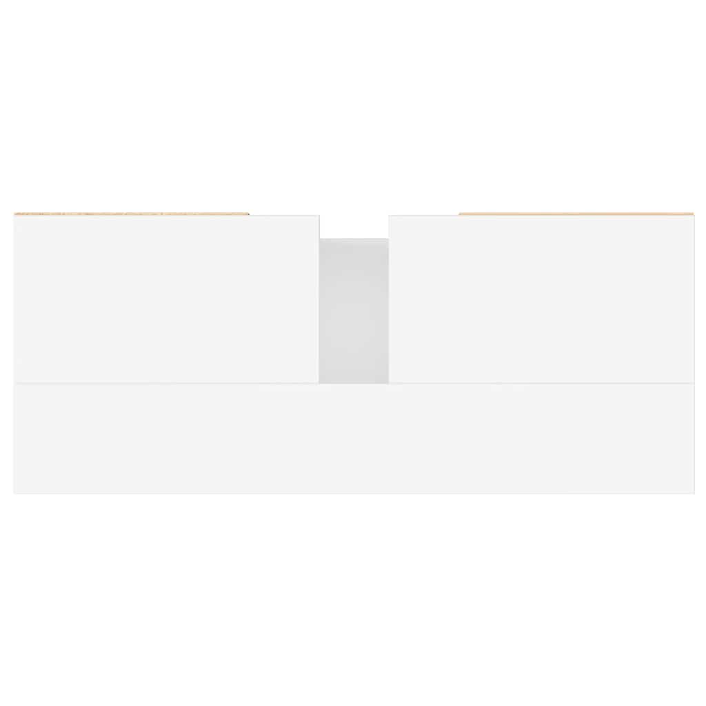 Bathroom Cabinet White 80x33x60 cm Wood Material