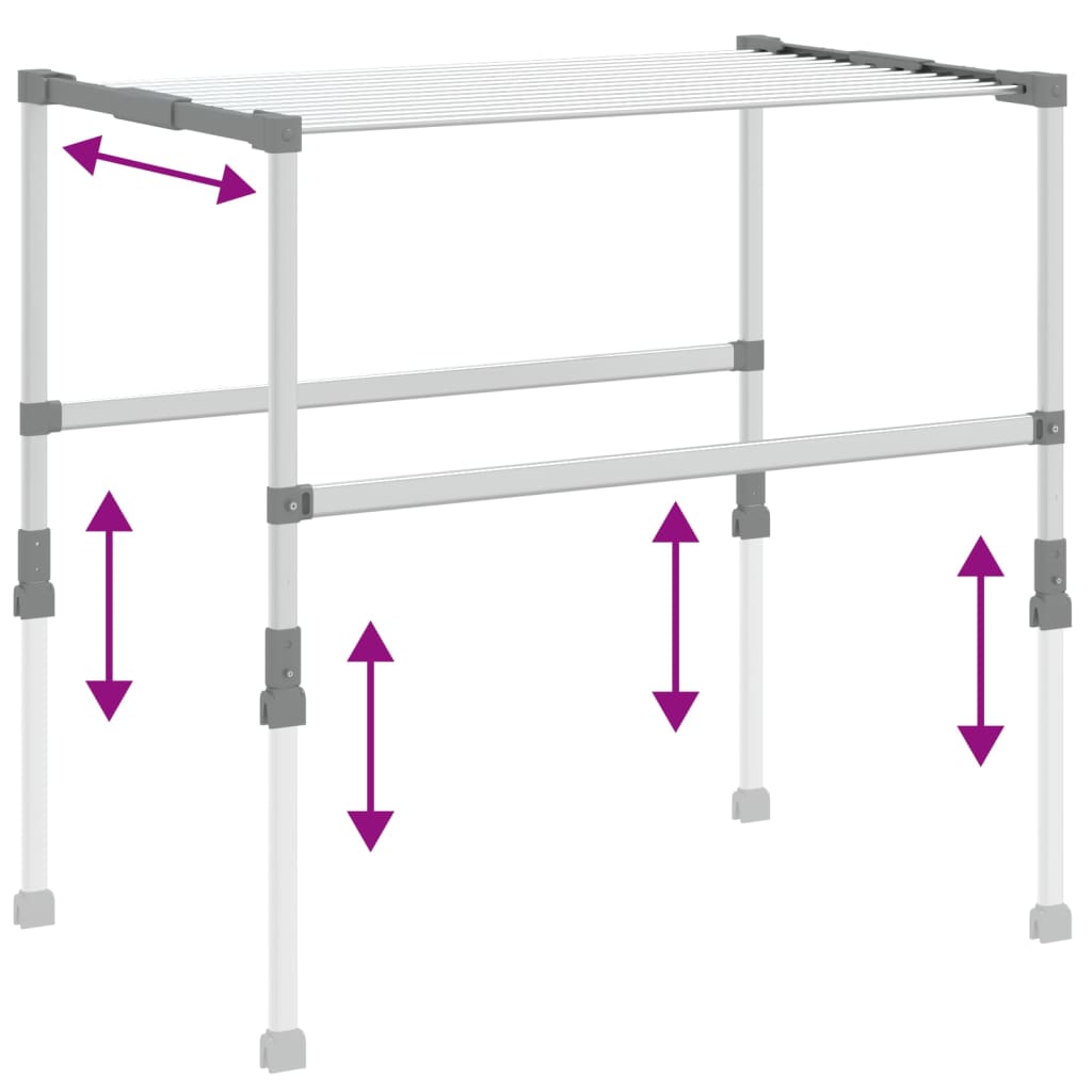 Tumble dryer 83x(50-55)x(40-85) cm aluminum