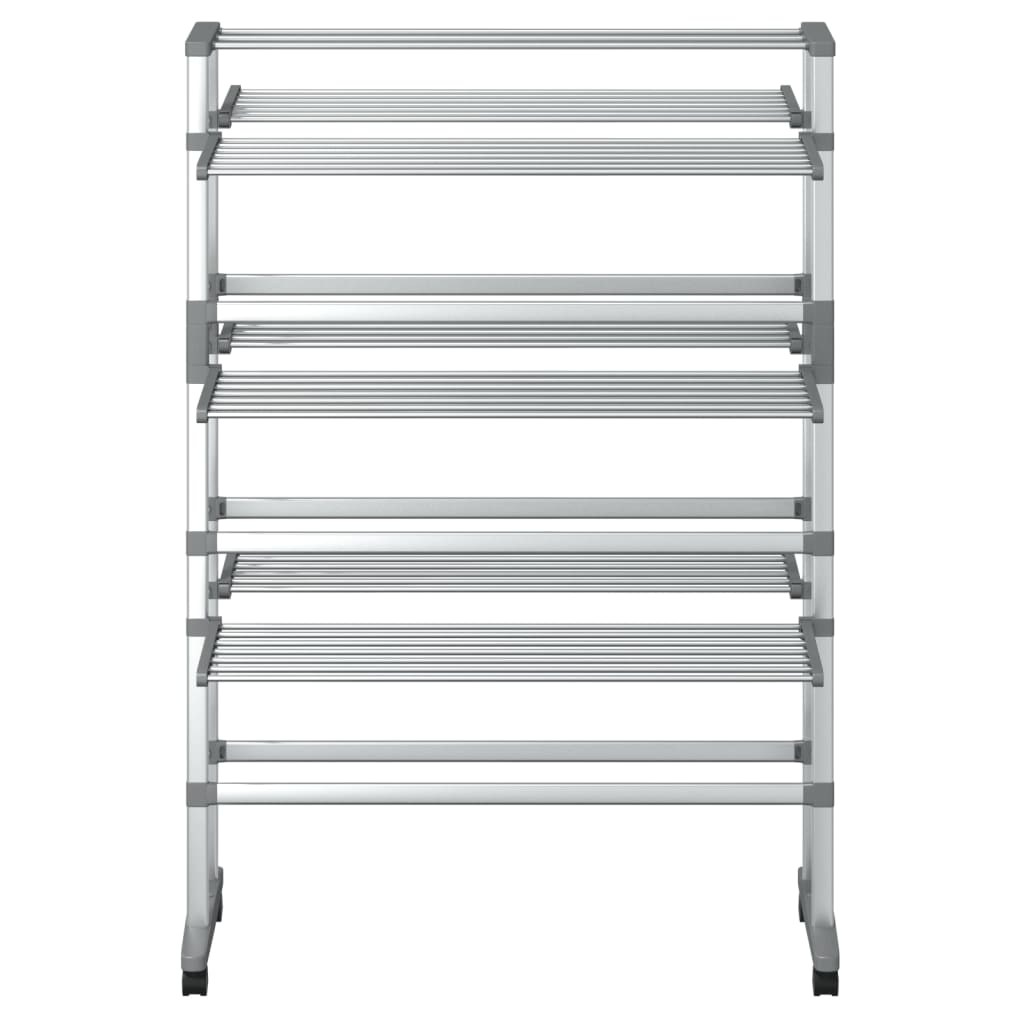 Clothes rack with wheels 89x64x129 cm aluminum
