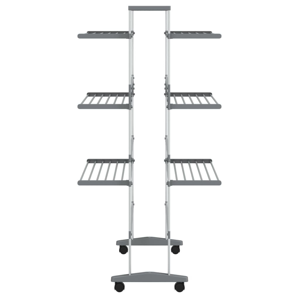 Clothes rack with wheels 89x64x129 cm aluminum