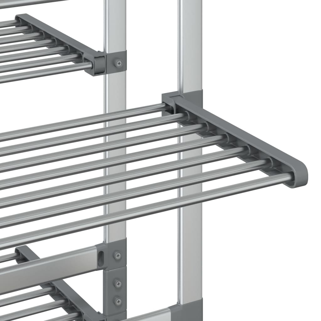 Clothes rack with wheels 89x64x129 cm aluminum