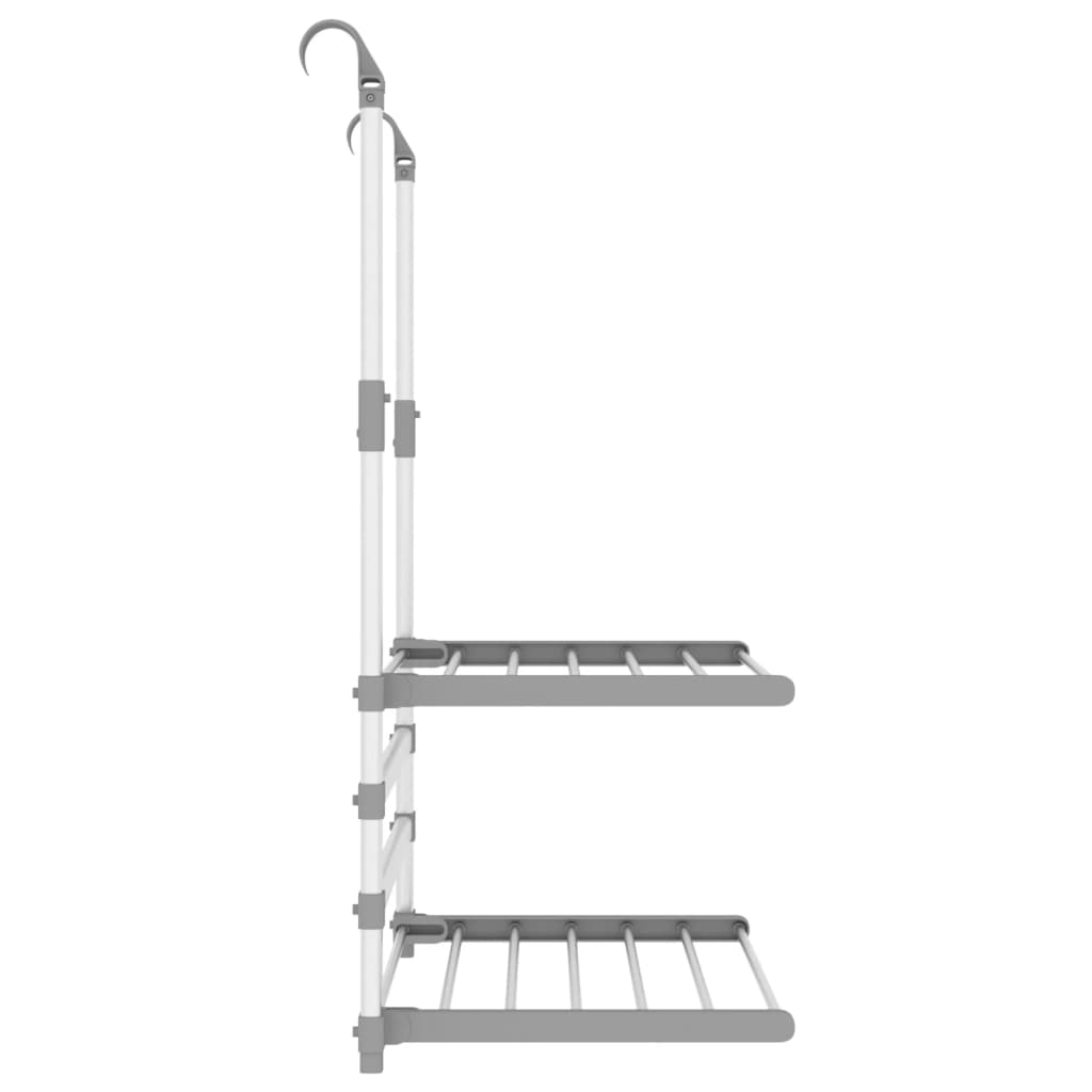 Clothes dryer for balcony 54x25x42 cm aluminum