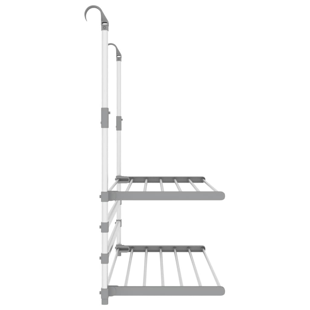 Clothes dryer for balcony 89x25x(60-95) cm aluminum