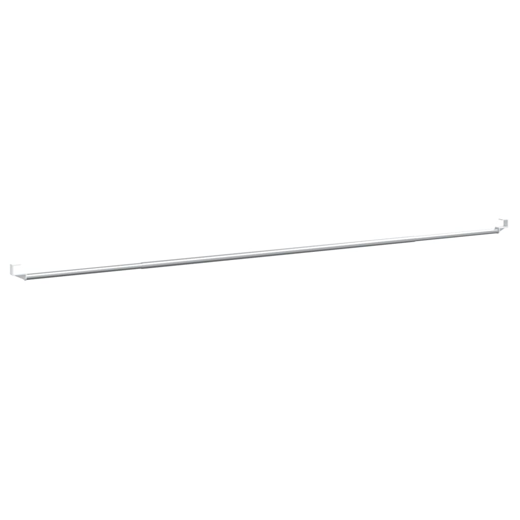 Gardinenstangen 2 Stk. Weiß und Silbern 90-130 cm Aluminium