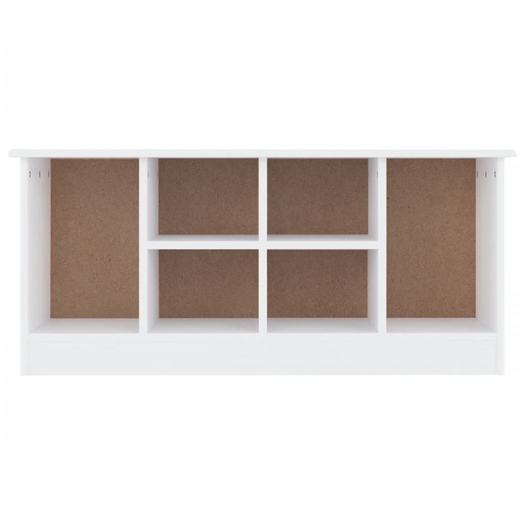 Shoe bench ALTA white 100x35x45 cm solid pine wood