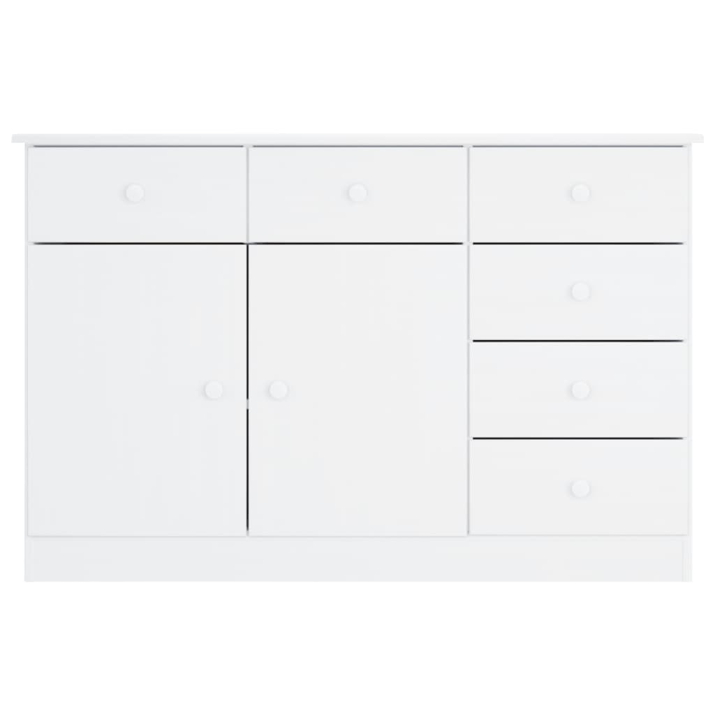 Sideboard ALTA Weiß 112x35x73 cm Massivholz Kiefer