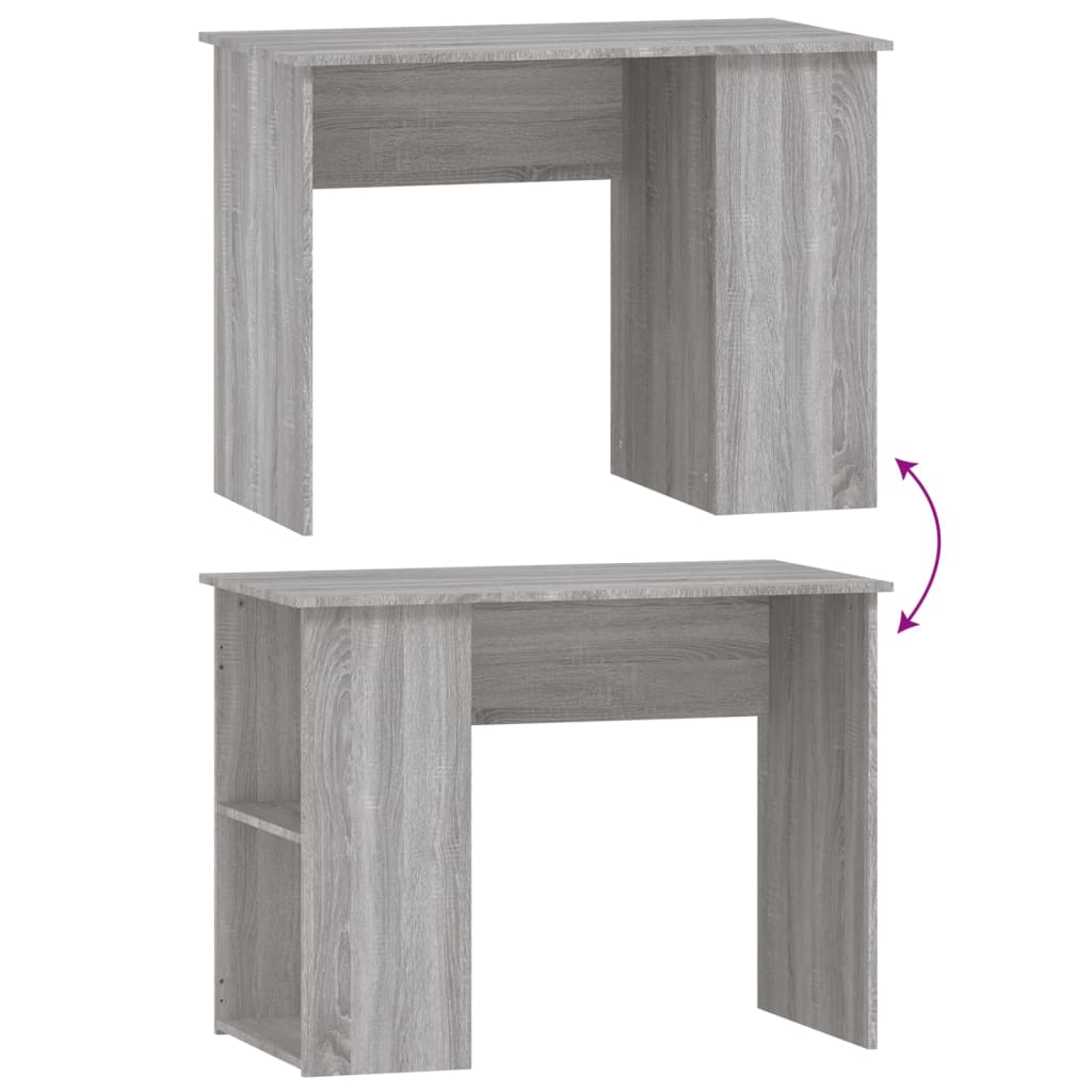 Desk Grey Sonoma 100x55x75 cm Wood Material