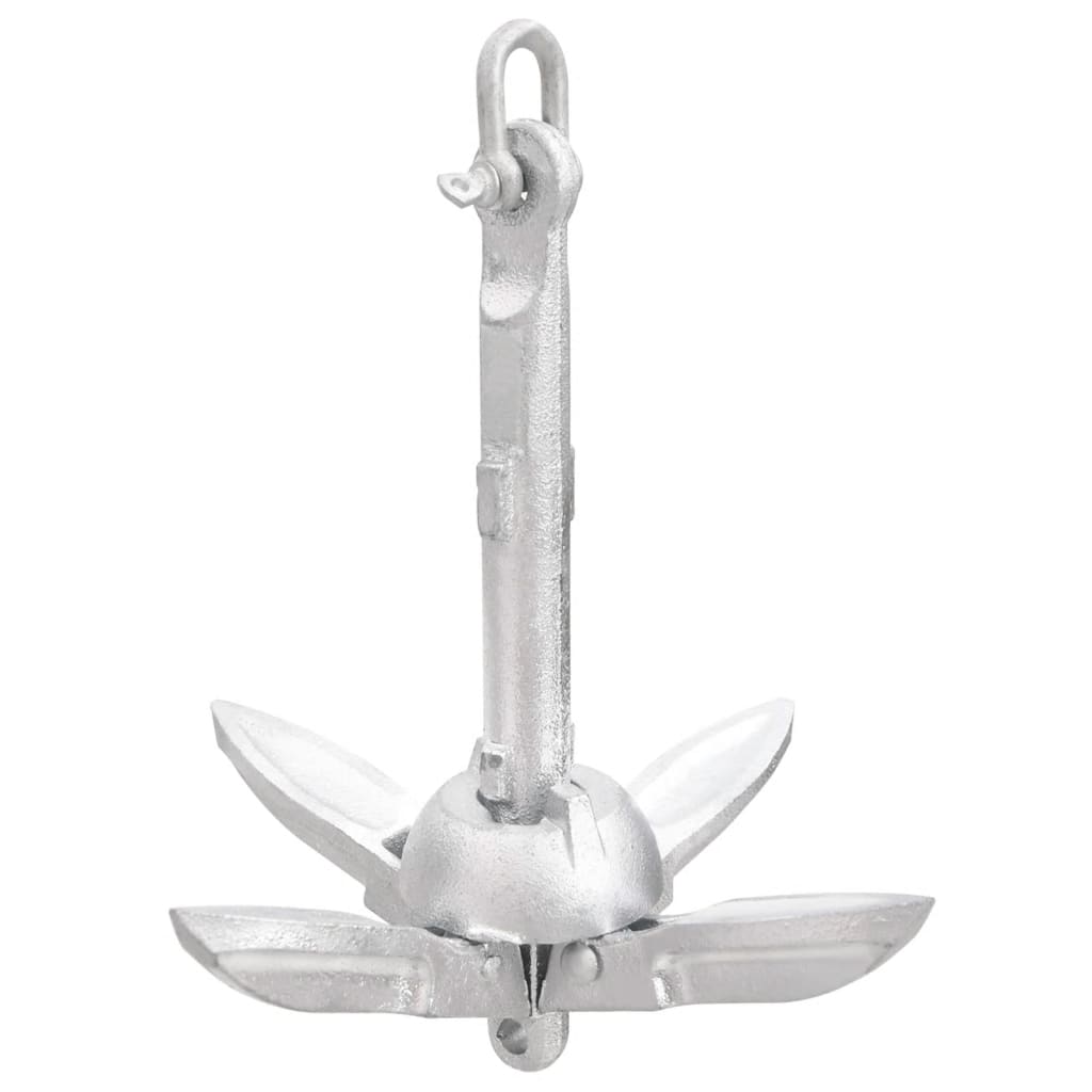 Folding anchor silver 0.7 kg hot-dip galvanized cast iron