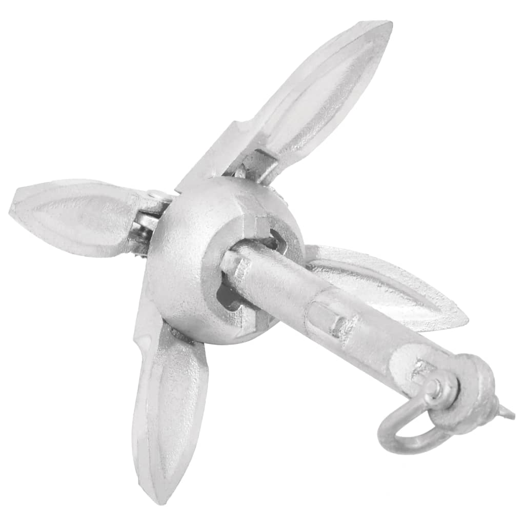 Folding anchor silver 0.7 kg hot-dip galvanized cast iron