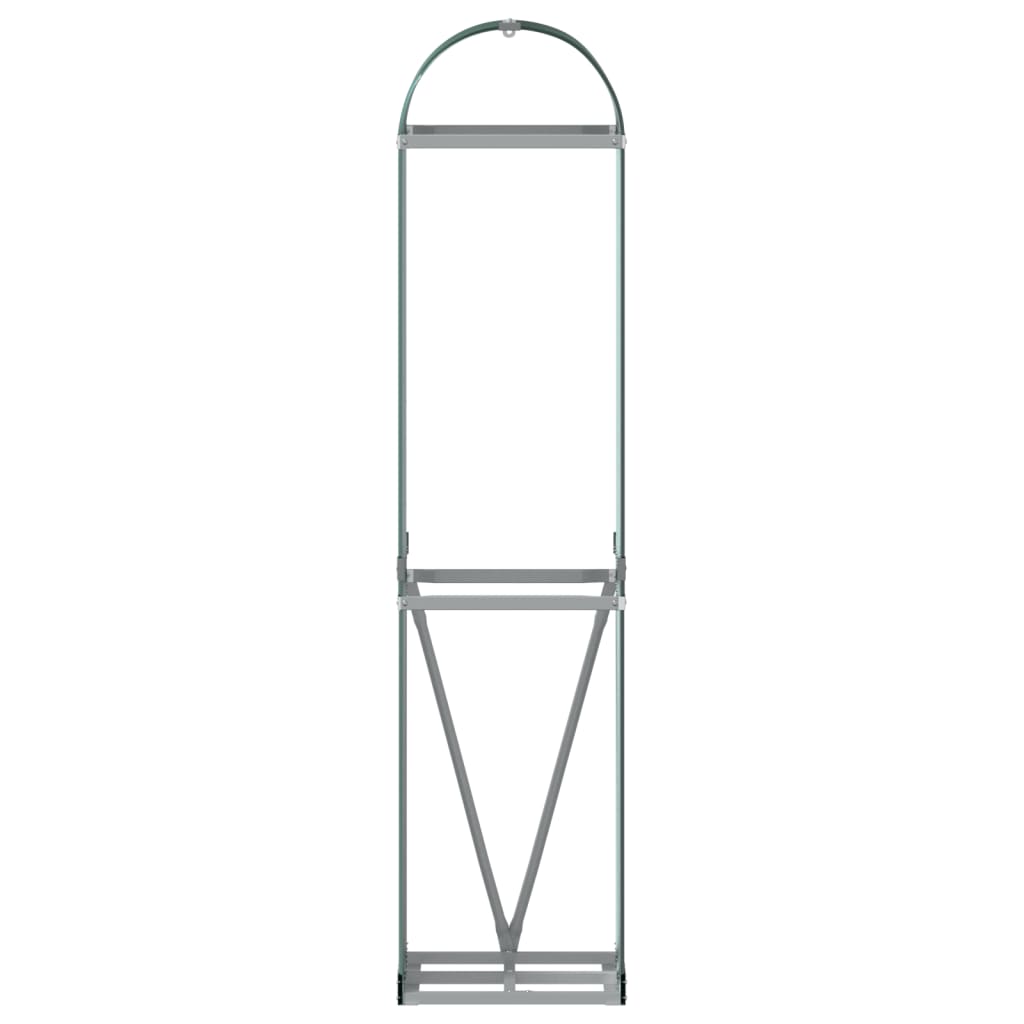 Kaminholzunterstand Grün 40x45x170 cm Verzinkter Stahl