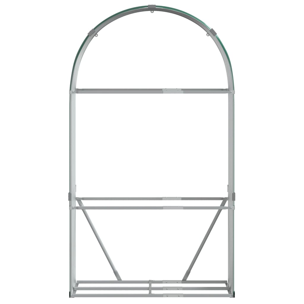 Firewood Shelter Green 120x45x210 cm Galvanized Steel