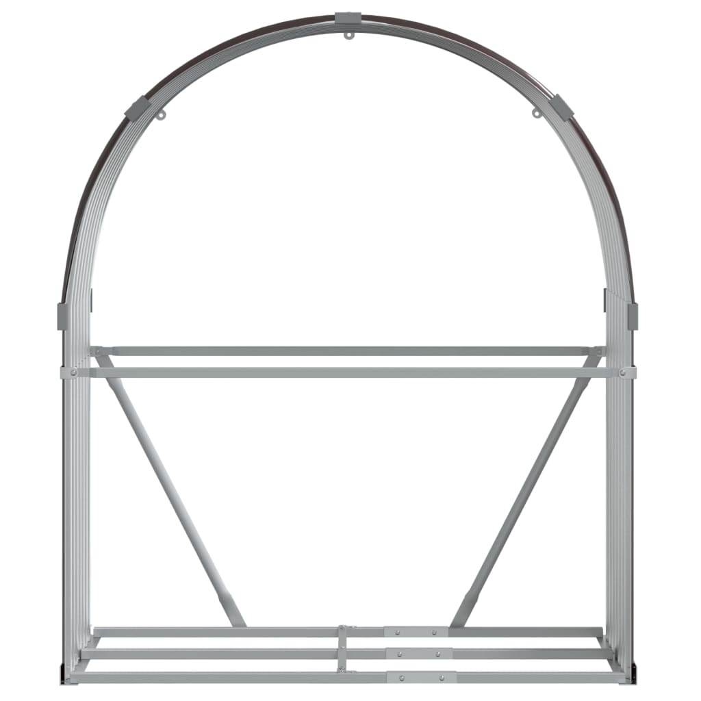 Kaminholzunterstand Braun 120x45x140 cm Verzinkter Stahl
