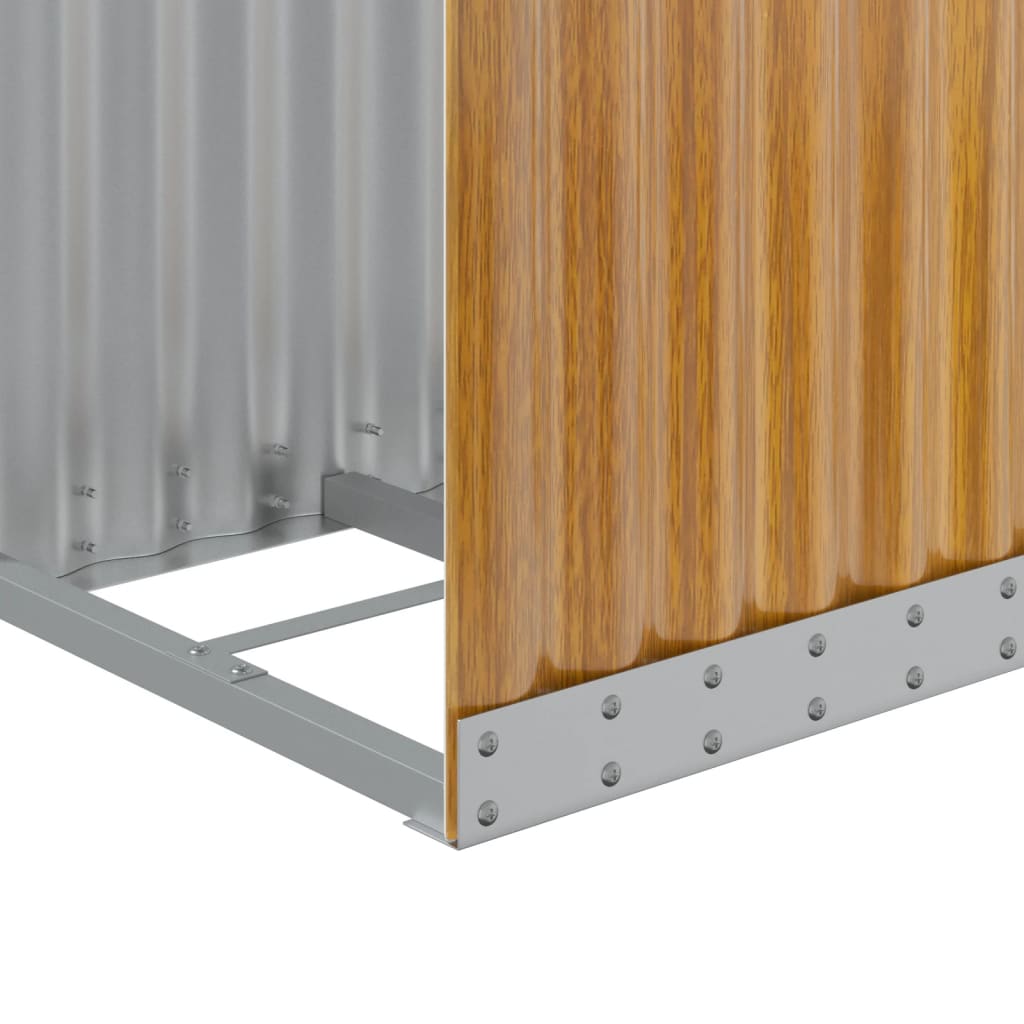 Kaminholzunterstand Holzoptik 40x45x100 cm Verzinkter Stahl