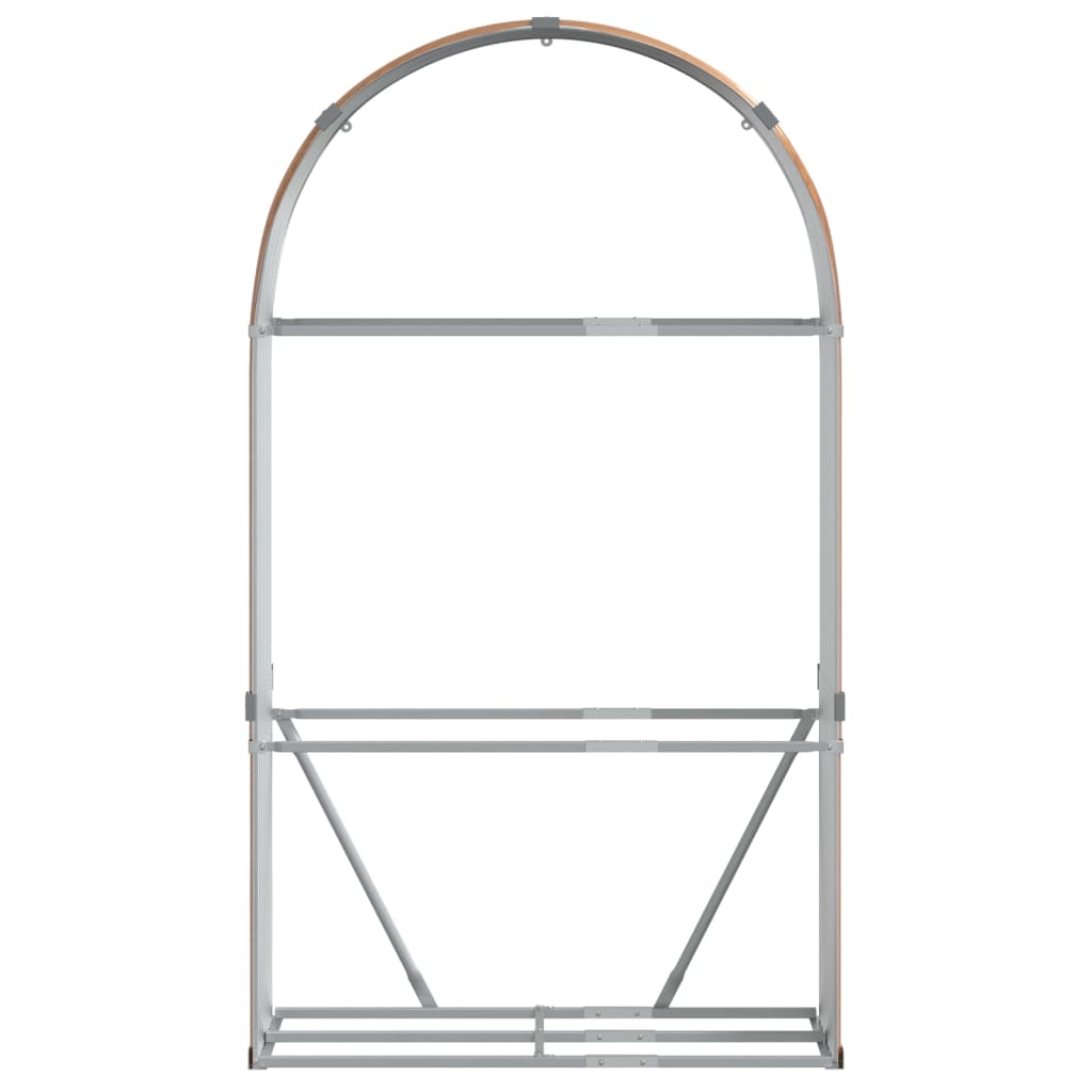 Kaminholzunterstand Holzoptik 120x45x210 cm Verzinkter Stahl