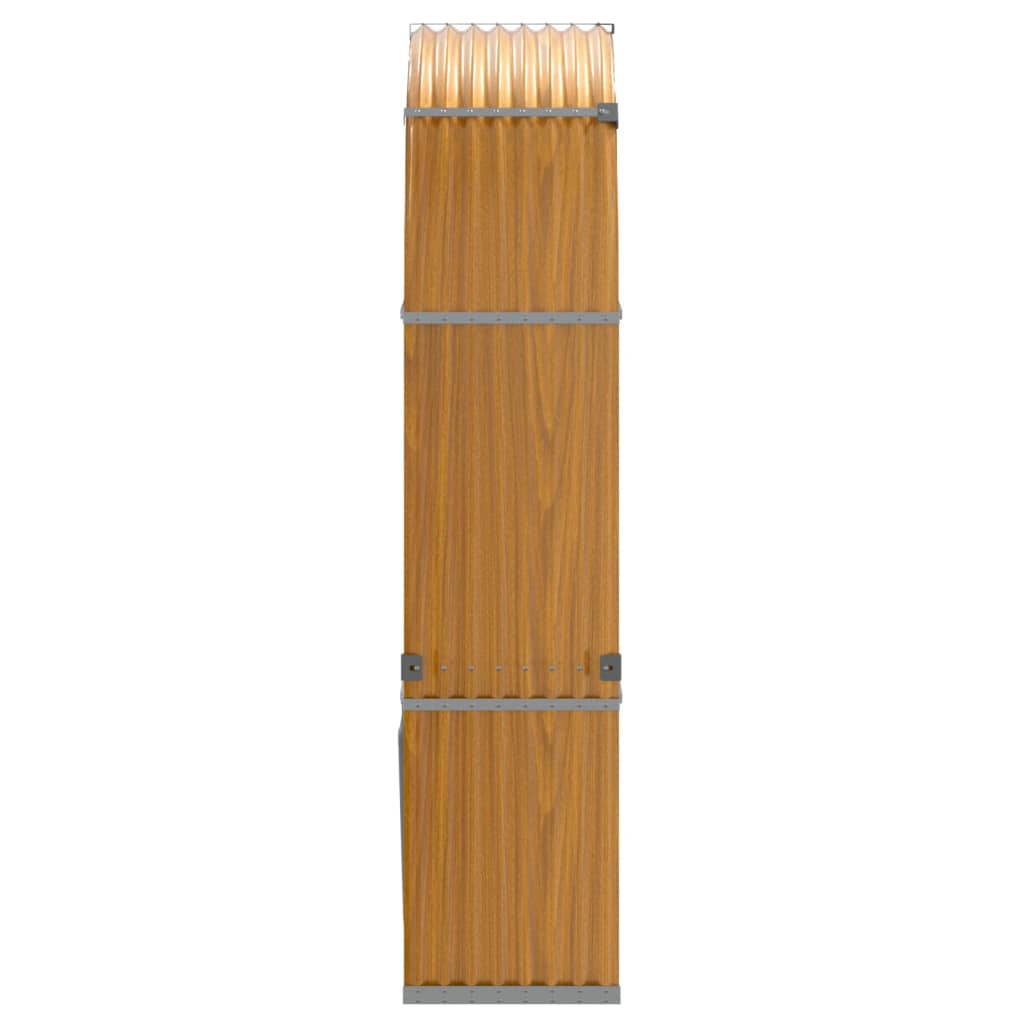 Kaminholzunterstand Holzoptik 120x45x210 cm Verzinkter Stahl