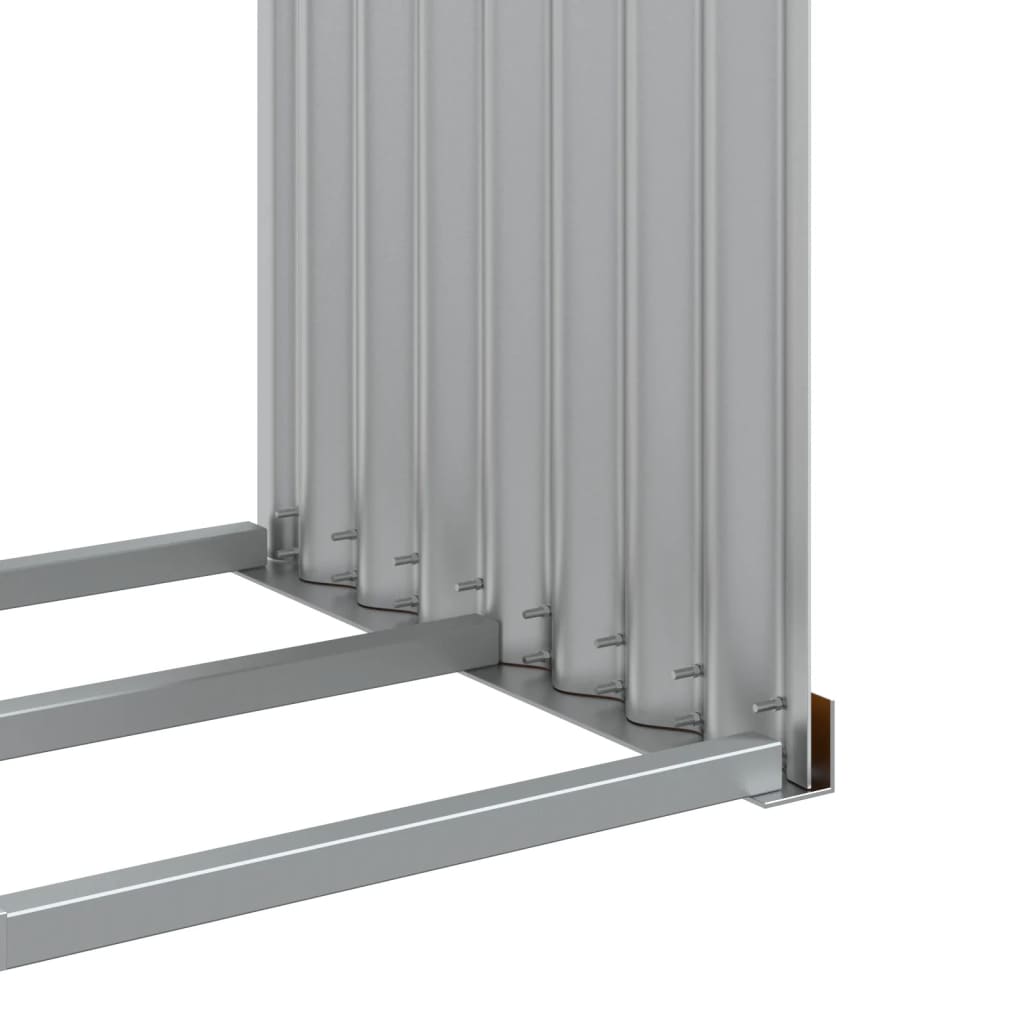 Kaminholzunterstand Holzoptik 120x45x210 cm Verzinkter Stahl