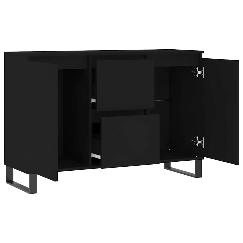 Sideboard Schwarz 101,5x35x70 cm Holzwerkstoff