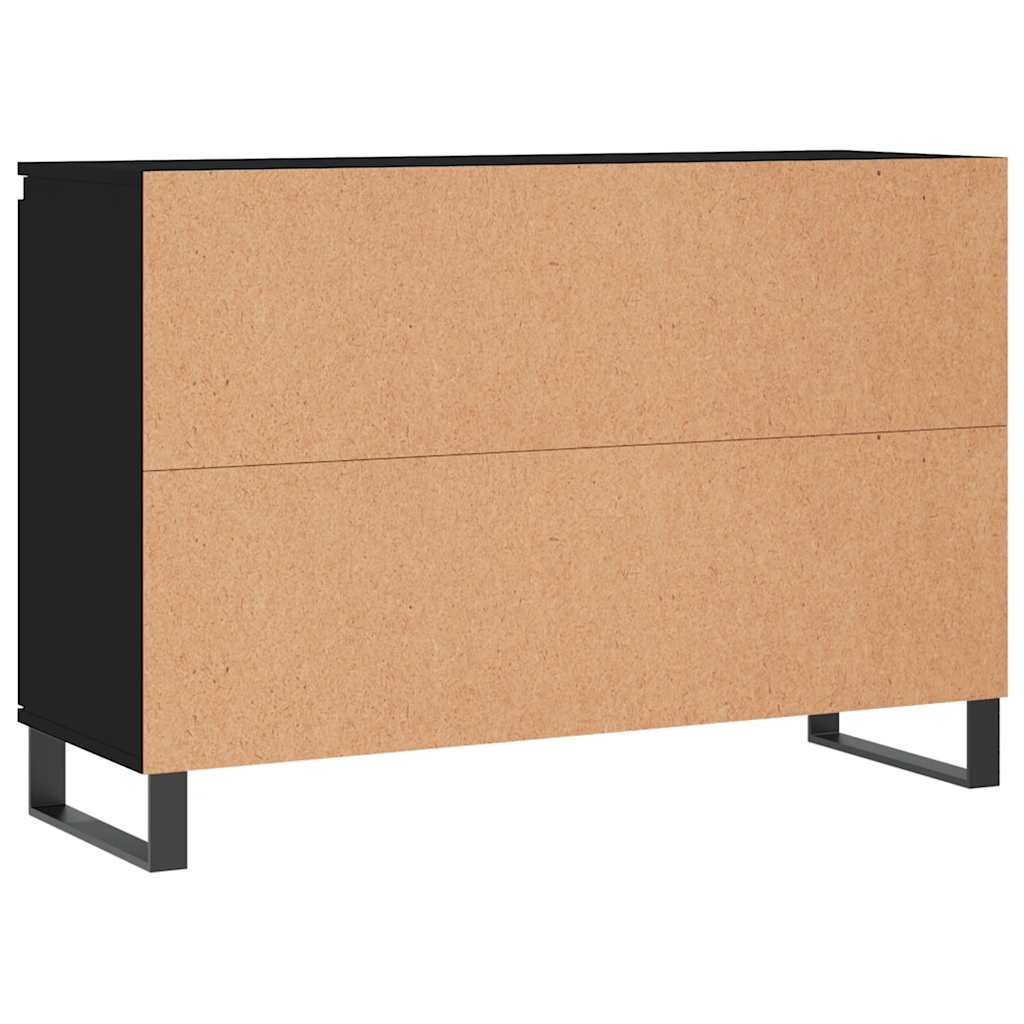 Sideboard Schwarz 101,5x35x70 cm Holzwerkstoff