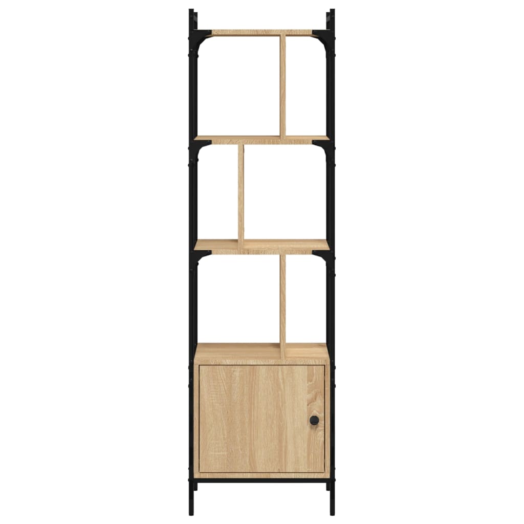 Bücherregal mit Tür Sonoma-Eiche 44,5x30x154,5 cm Holzwerkstoff