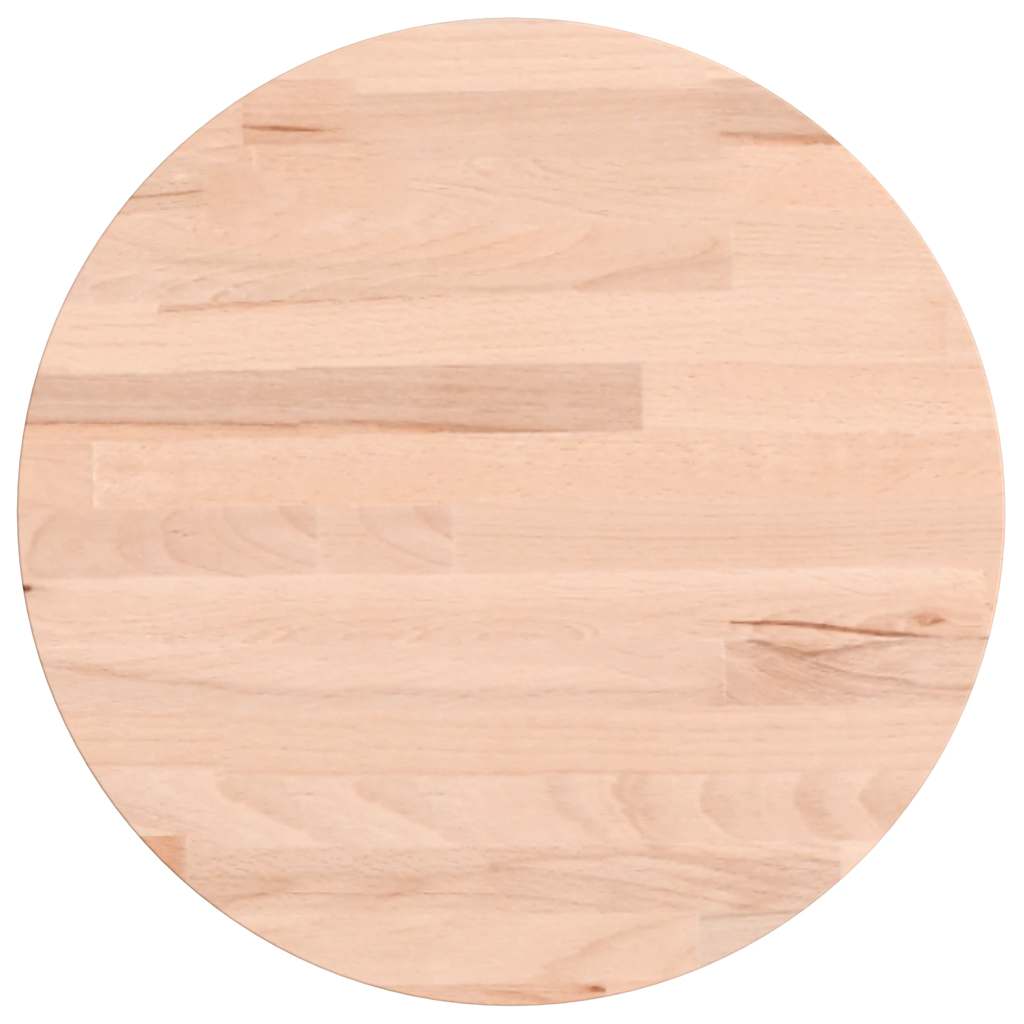Tischplatte Ø30x1,5 cm Rund Massivholz Buche