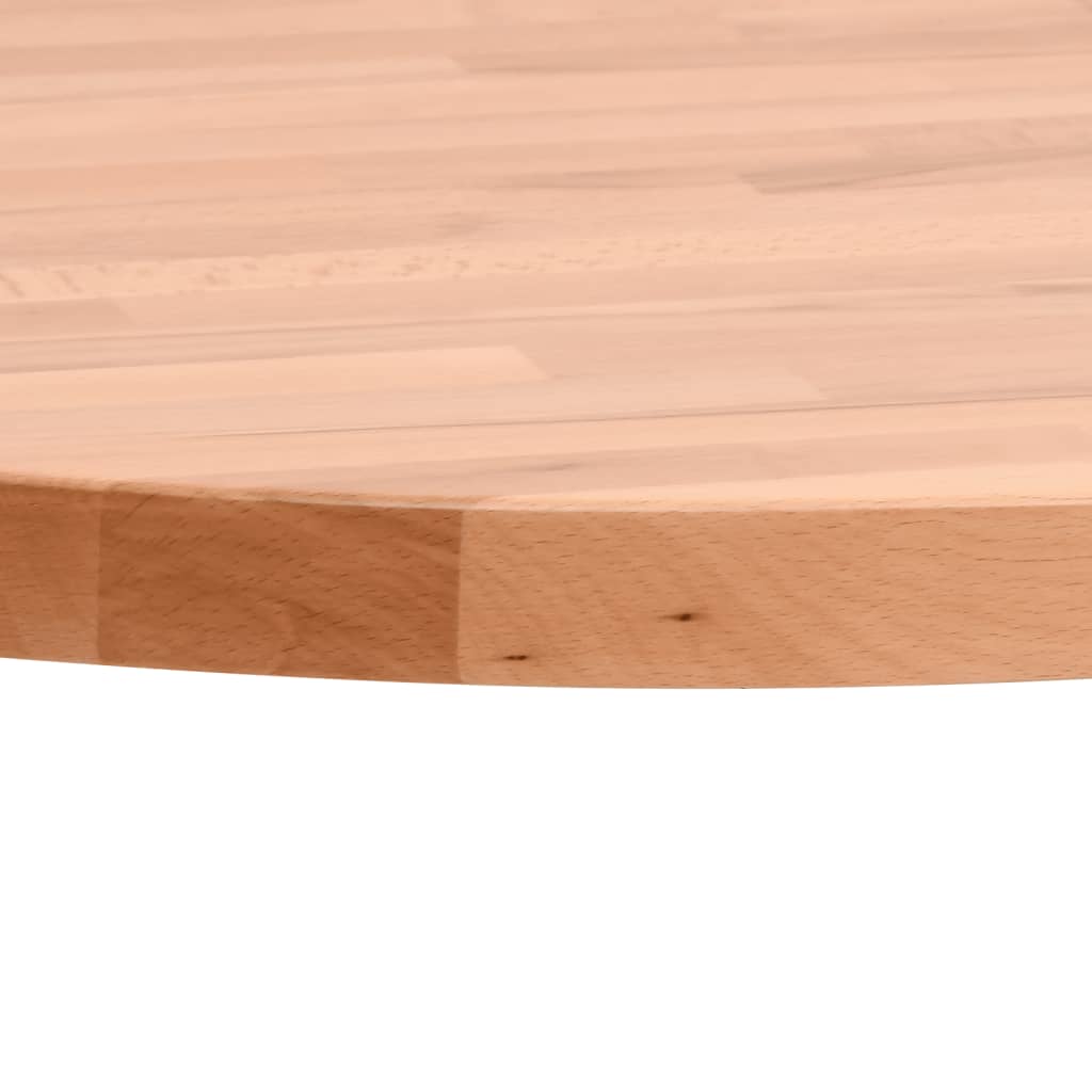 Tischplatte Ø60x1,5 cm Rund Massivholz Buche