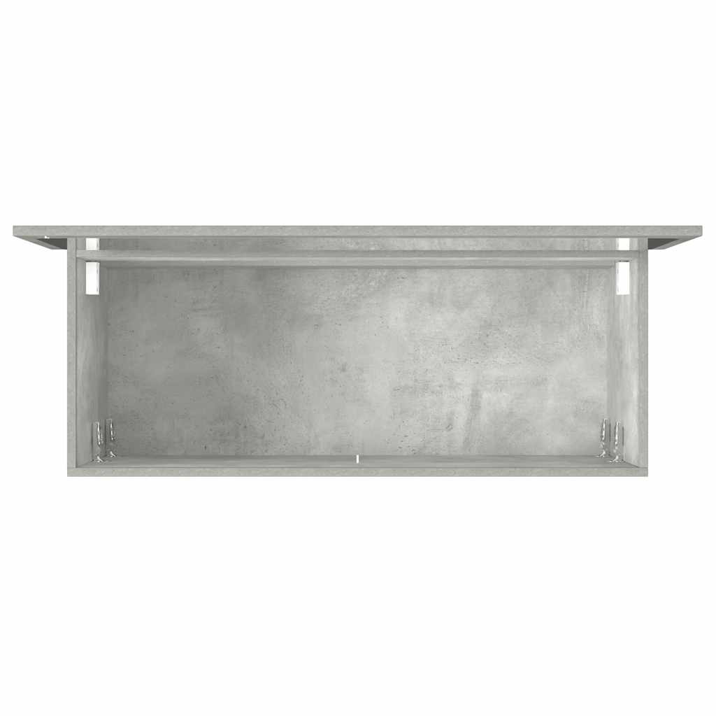 Bathroom Cabinet with Mirror Concrete Gray Wood Material
