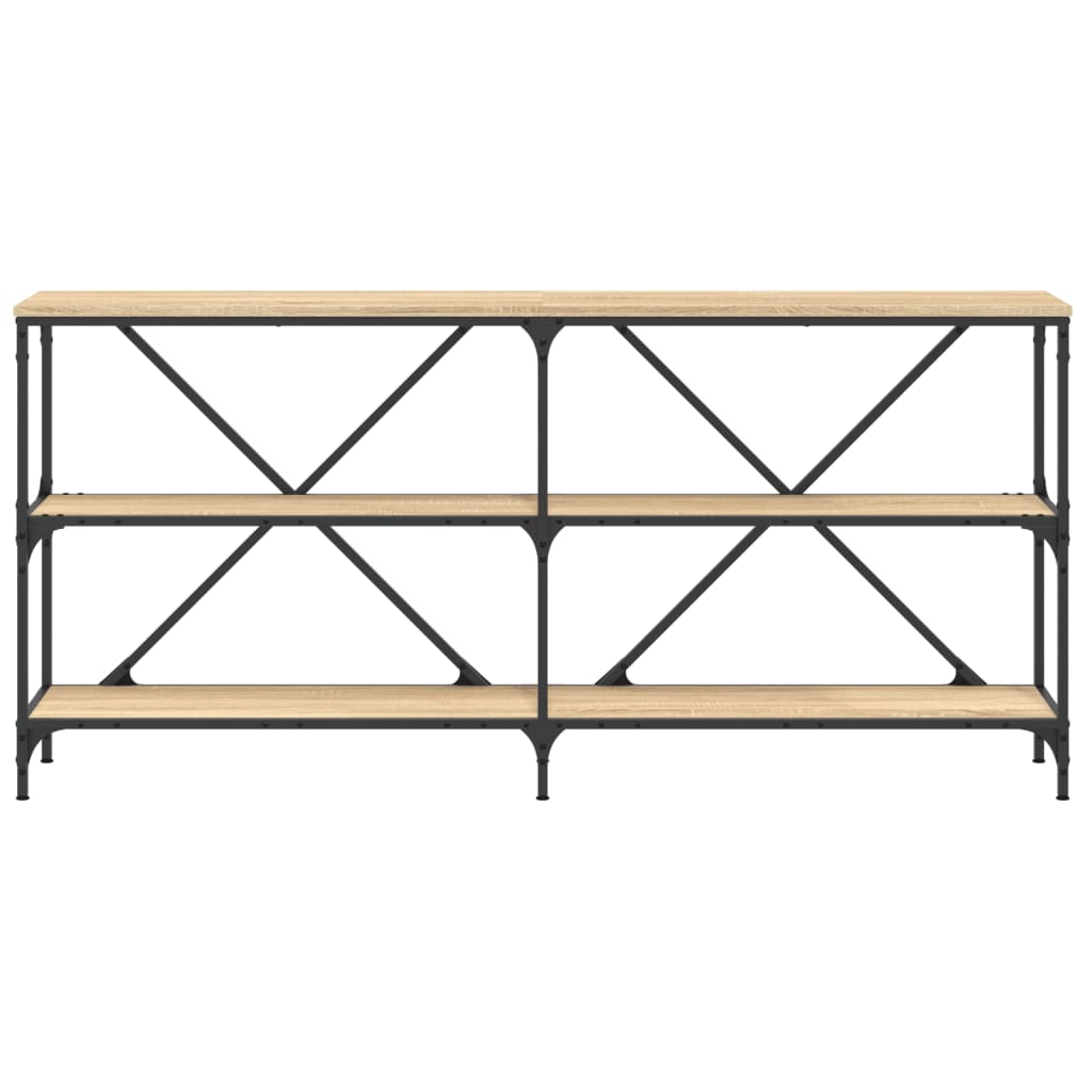 Konsolentisch Sonoma-Eiche 160x30x75 cm Holzwerkstoff und Eisen