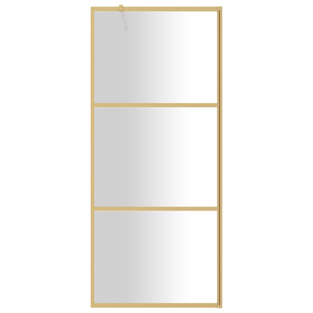 Shower screen for walk-in shower with ESG clear glass Golden 80x195cm