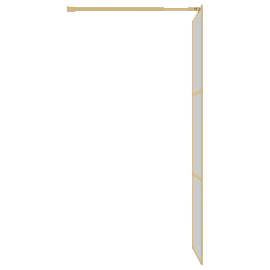 Shower screen for walk-in shower with ESG clear glass Golden 90x195cm