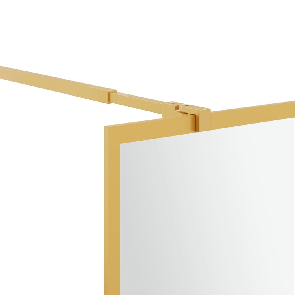 Shower screen for walk-in shower with ESG clear glass Golden 90x195cm