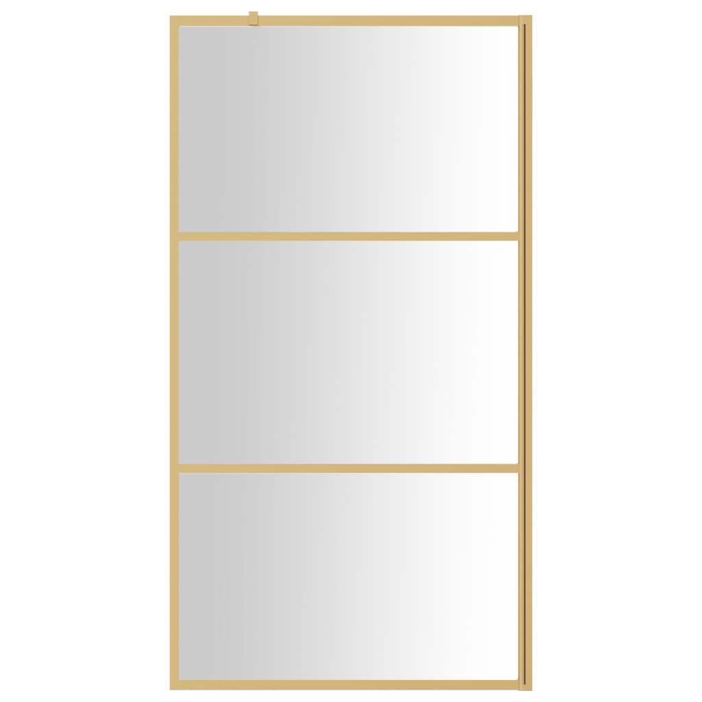 Duschwand für Begehbare Dusche ESG Klarglas Golden 115x195cm